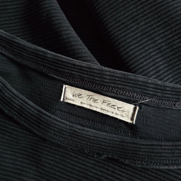 Free People Total Eclipse Long Sleeve Tee Black - Picture 10 of 10